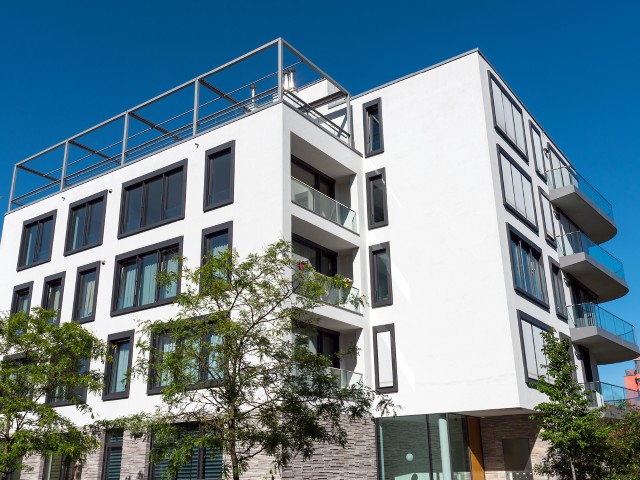 New development white building