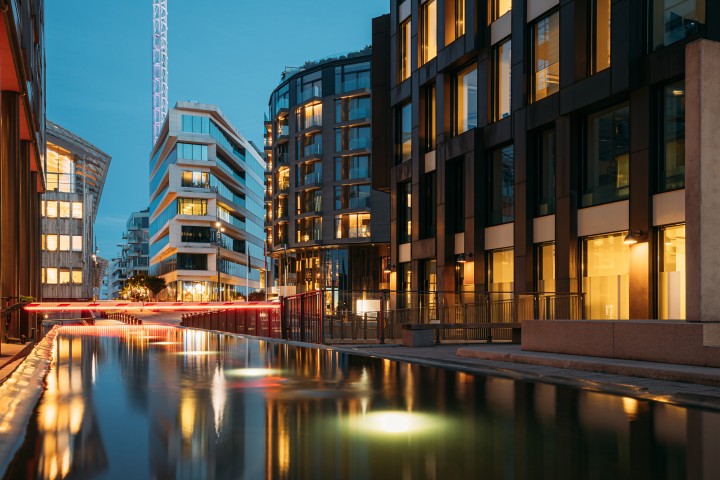 Residential city landscape