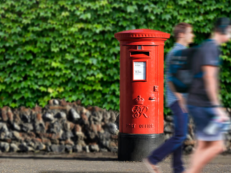 Red post box