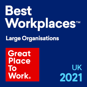  2021 UK's Best Workplaces logo