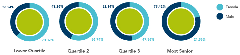 Gender representation by pay quartiles