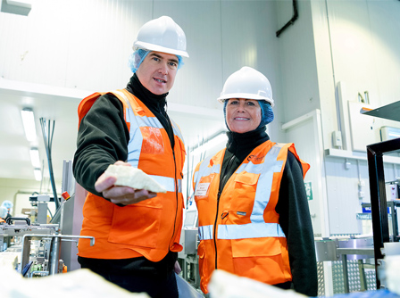 Michelle Jackson Hanstock with finance director Stephen Dillon