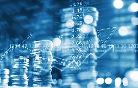 Investment graph and rows growth of coins 