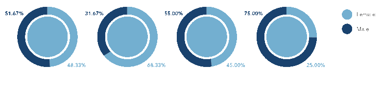 Gender representation by pay quartiles