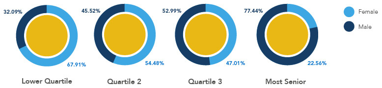 Gender representation by pay quartiles