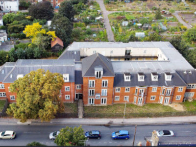 Spring Court aerial view