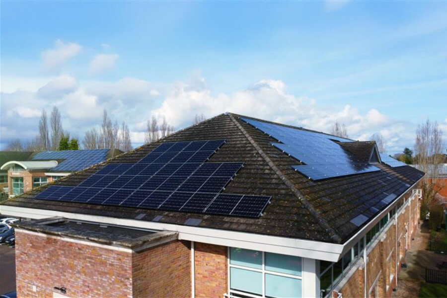 Solar panels on our Yorke House building